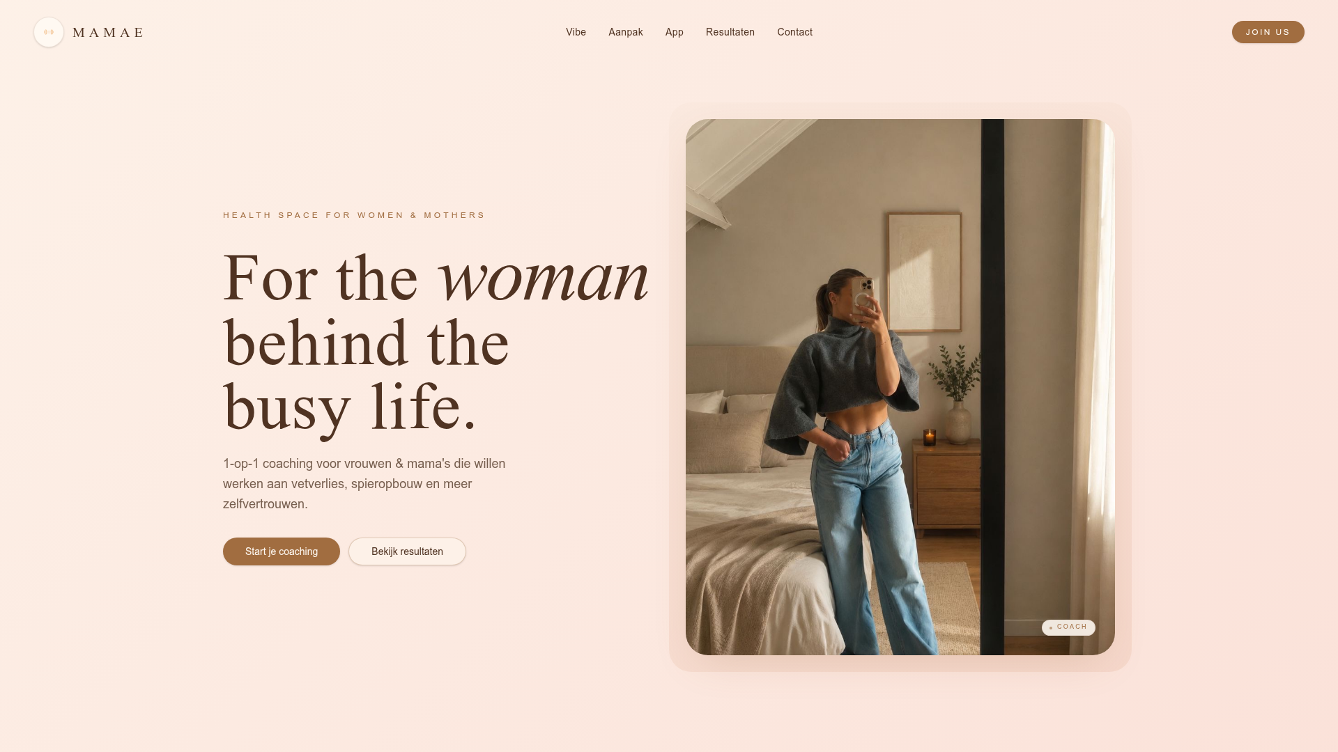 Website van MAMAE Studio