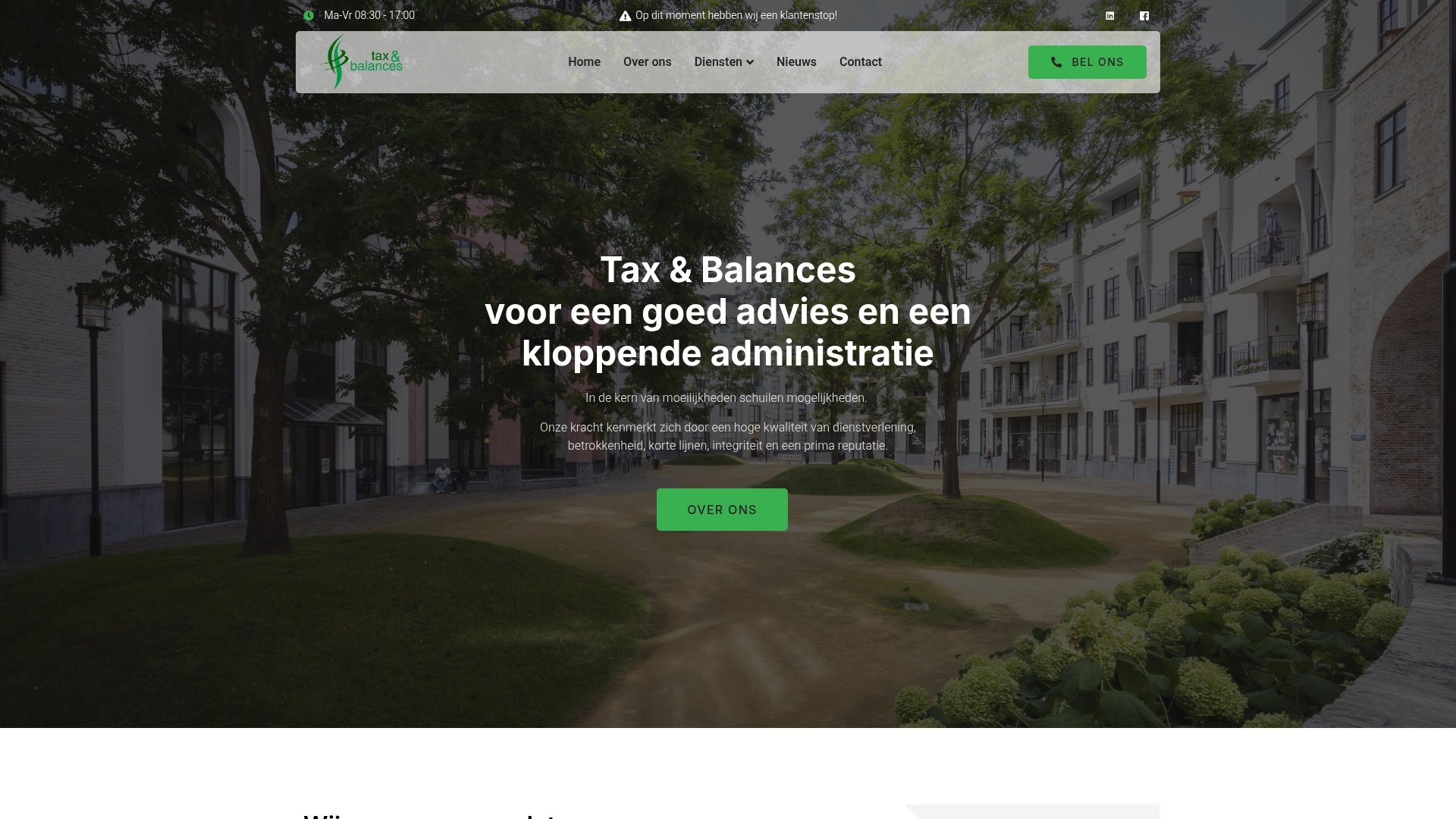 Website van Tax & Balances